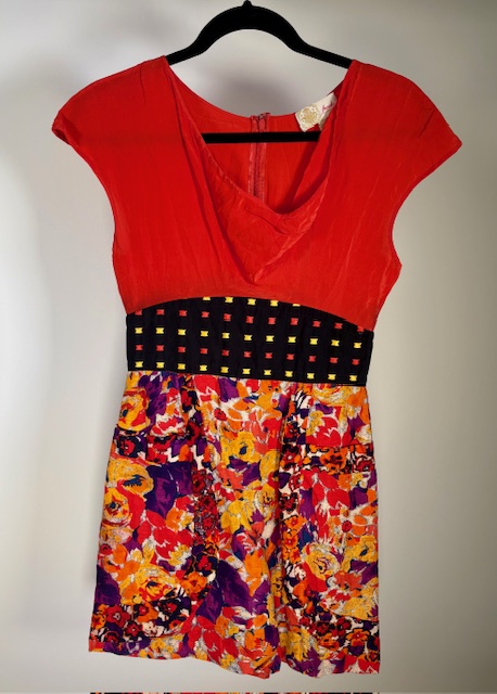 Floral print dress front view