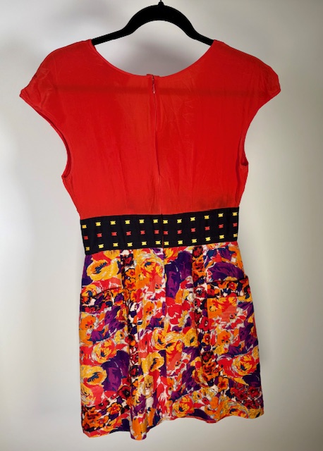 Floral print dress back view
