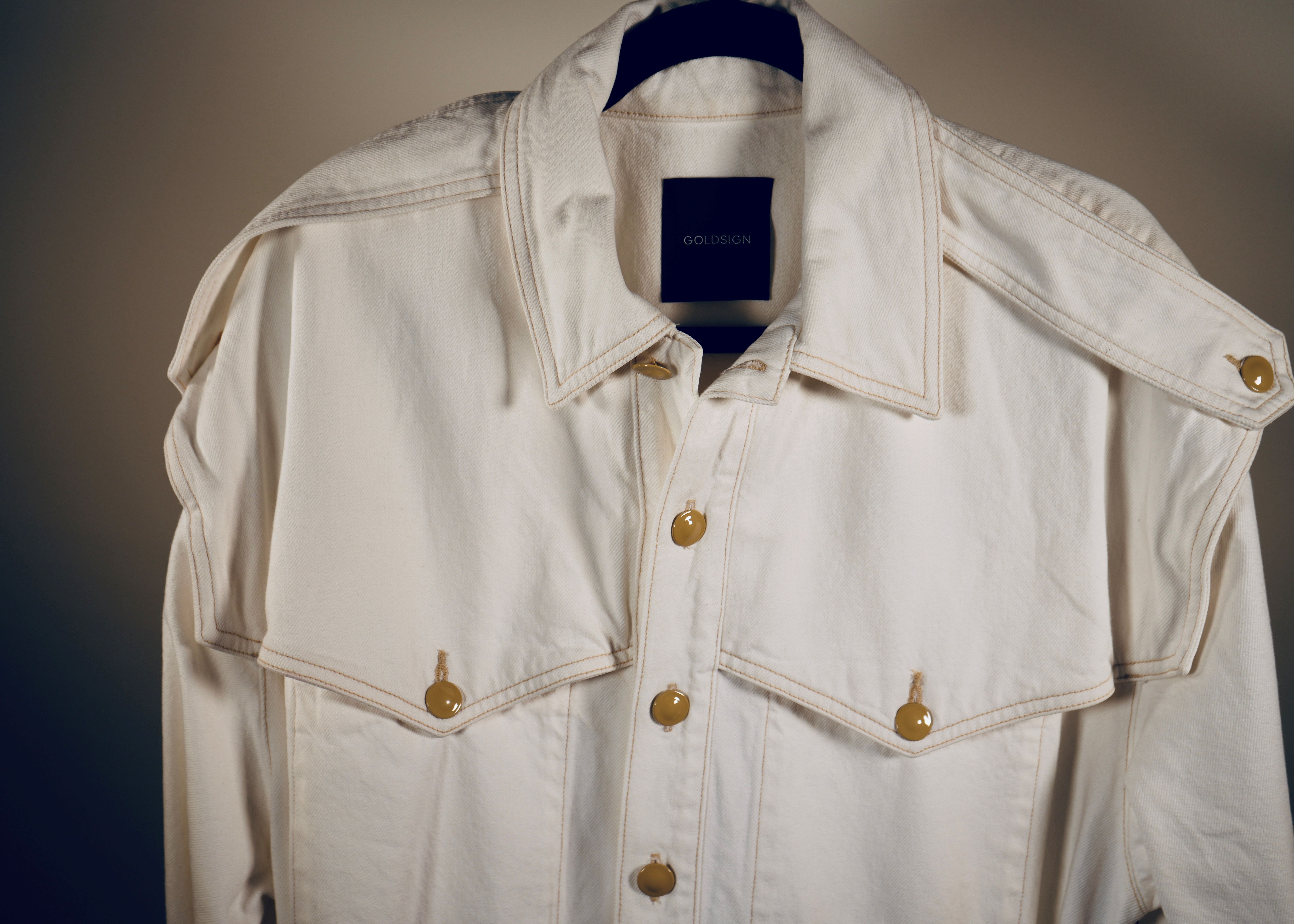Goldsign Ivory Utility Jumpsuit close up 2